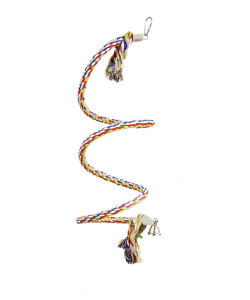 Adventure Bound Rainbow Spiral Parrot Rope Toy